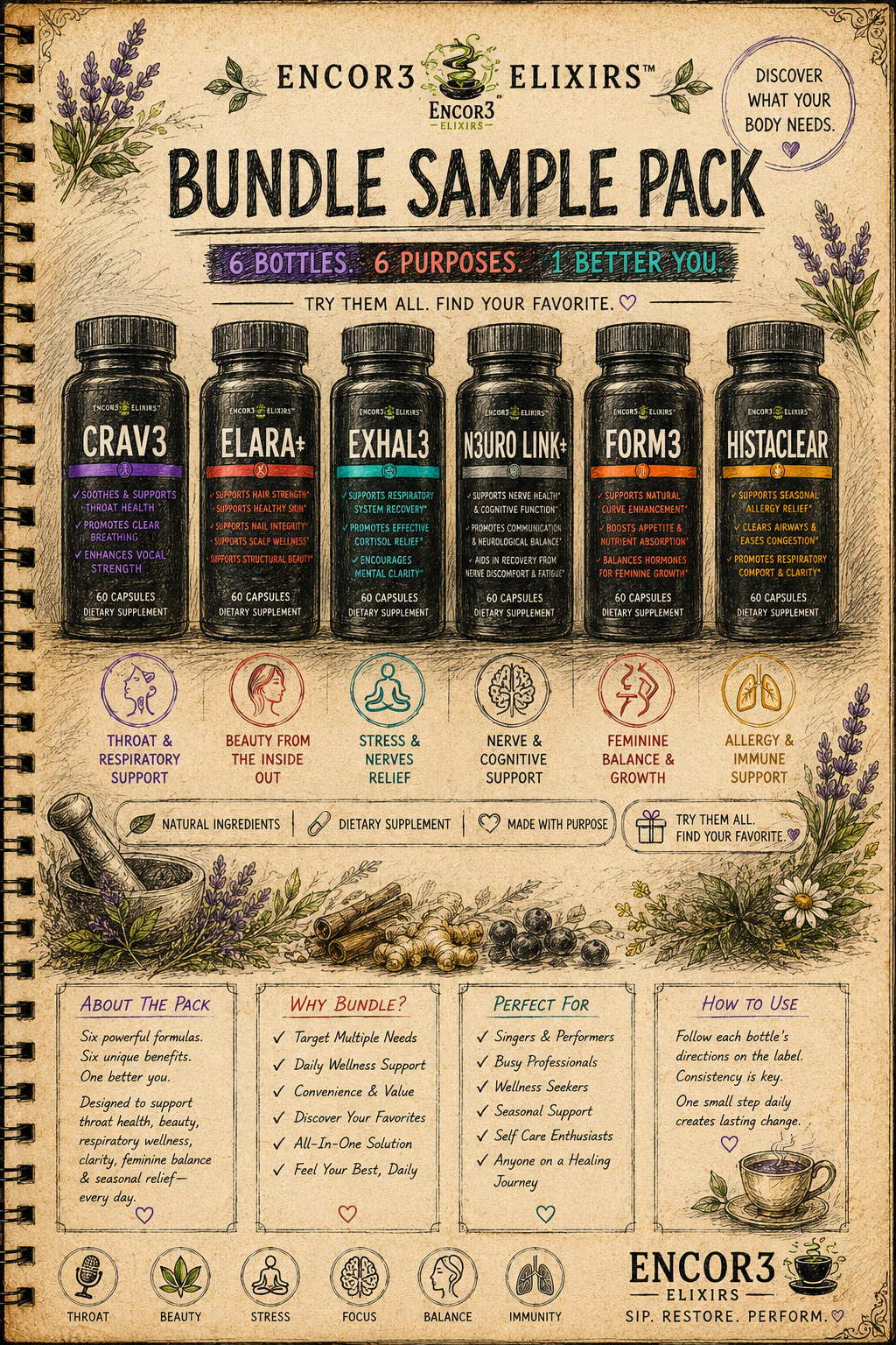 Build Your Sample Pack™ | Choose Any 3 Encor3 Elixirs™