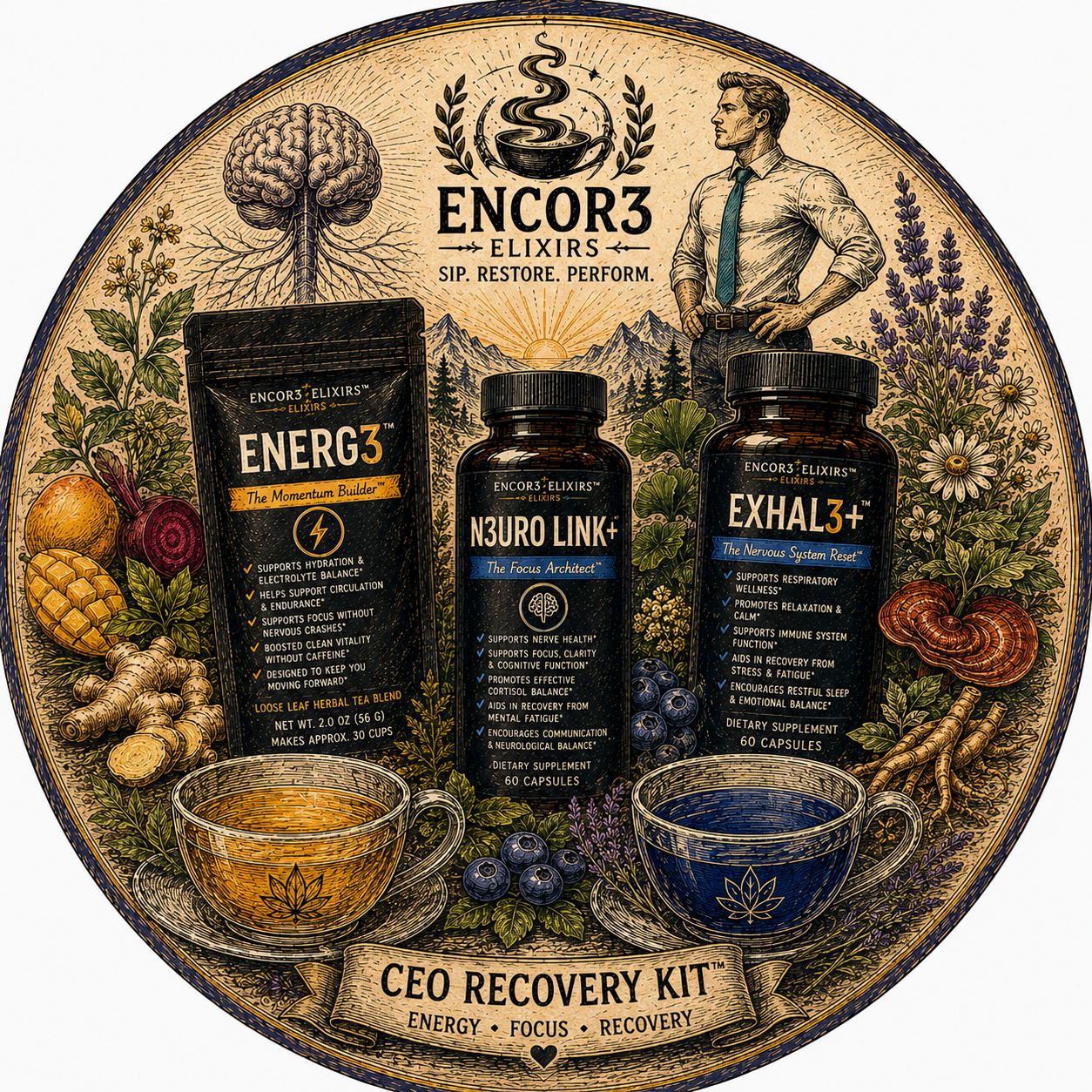 CEO Recovery Kit™ | Energy, Focus & Stress Support for High Performers