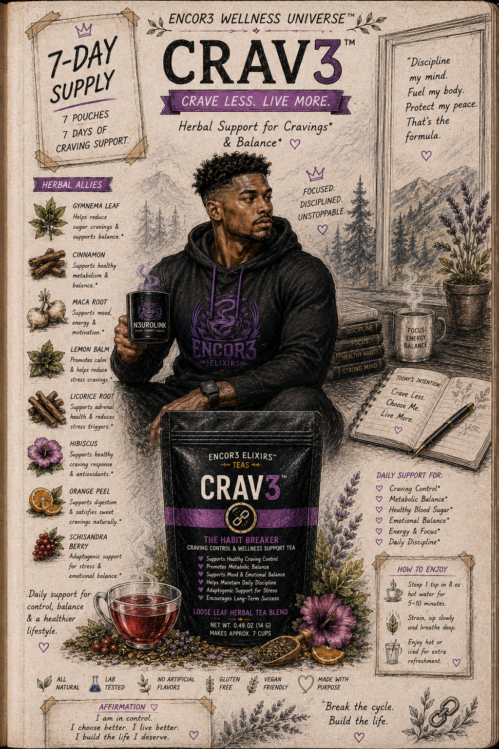Crav3™ | Cravings & Metabolic Wellness Tea