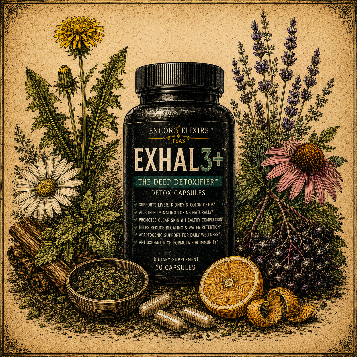 Exhal3+™ | Daily Calm & Nervous System Balance Capsules