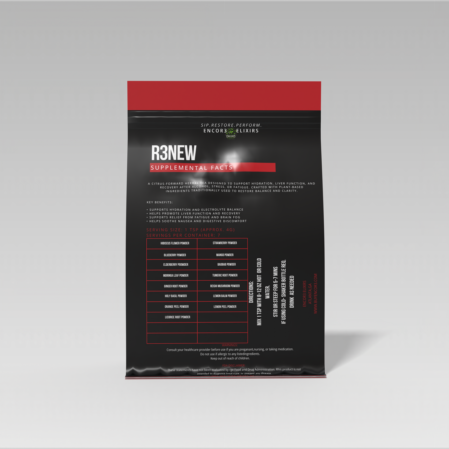 R3New™ | Daily Reset & Hydration Herbal Tea