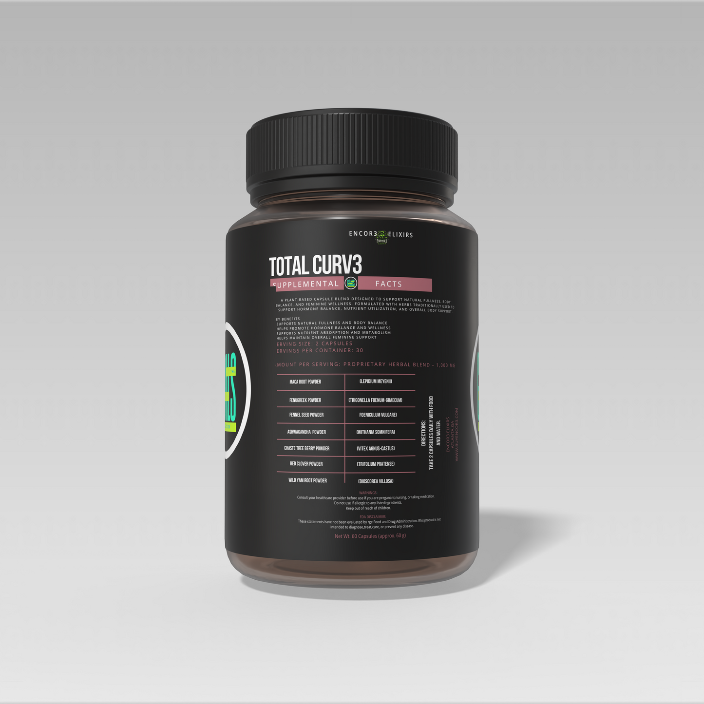 Total Curv3™ | Feminine Wellness & Daily Balance Capsules | 30-Day Supply