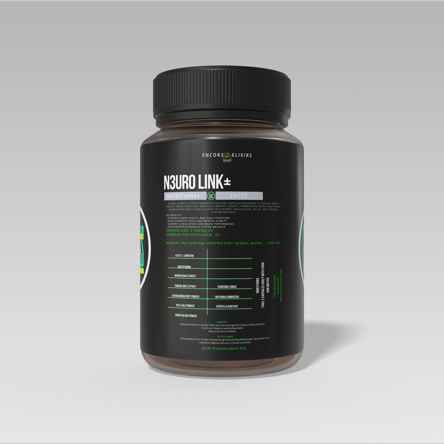 N3uroLINK Complete™ | Herbal Tea & Capsule Bundle | 30 Day Tea + 30-Day Capsule Supply