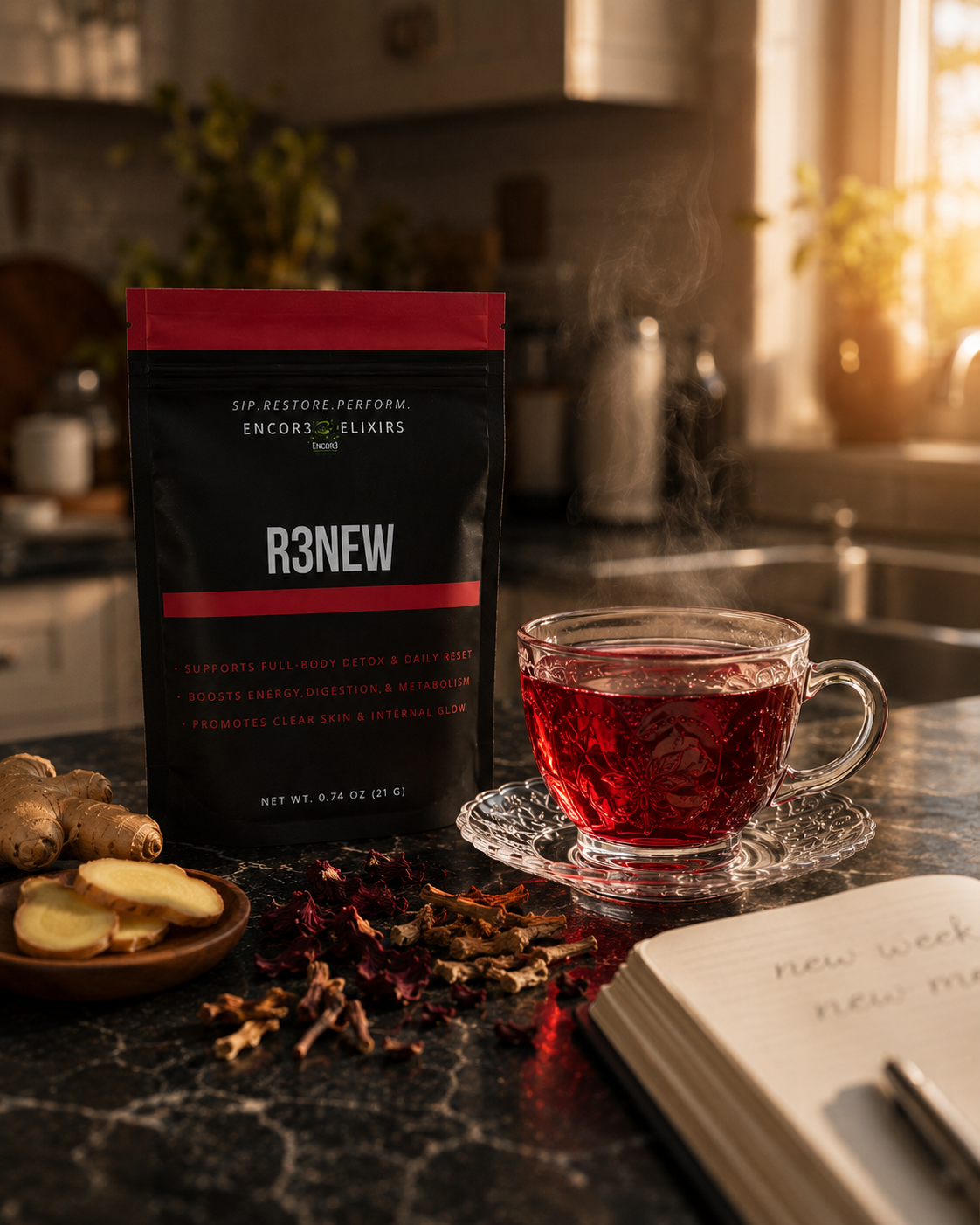 R3New™ | Daily Reset & Hydration Herbal Tea