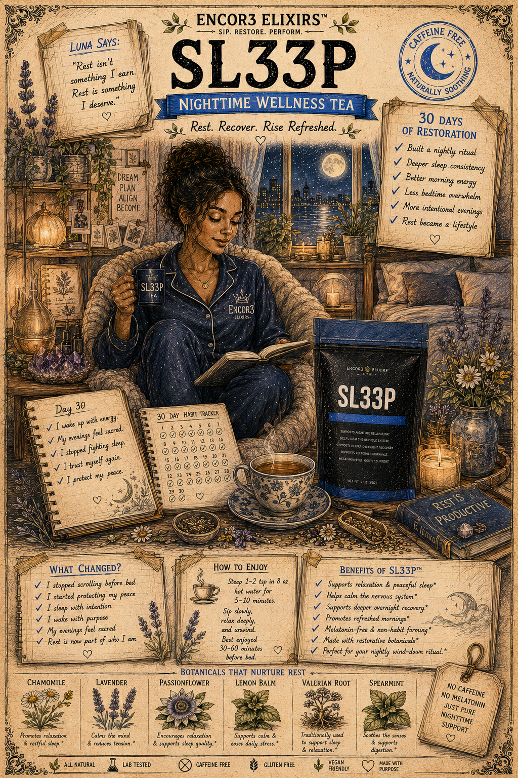 SL33P™ | Melatonin-Free Nervous System Recovery Tea