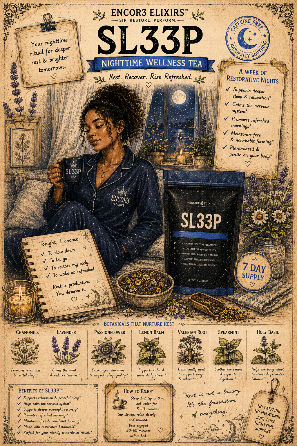 SL33P™ | Melatonin-Free Nervous System Recovery Tea